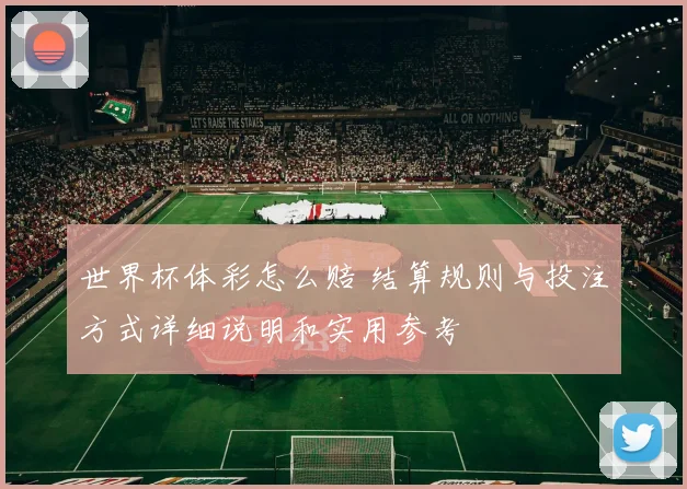 世界杯体彩怎么赔 结算规则与投注方式详细说明和实用参考